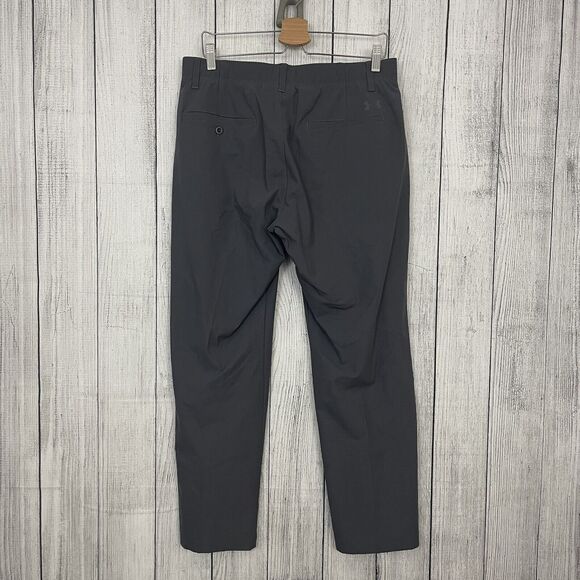 Under Armour Men's W34 x L30 Gray Flat Front Polyester Chino Golf Pants - Picture 8 of 8